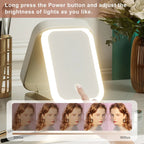 Portable LED Makeup Mirror Box with 3-Color Light