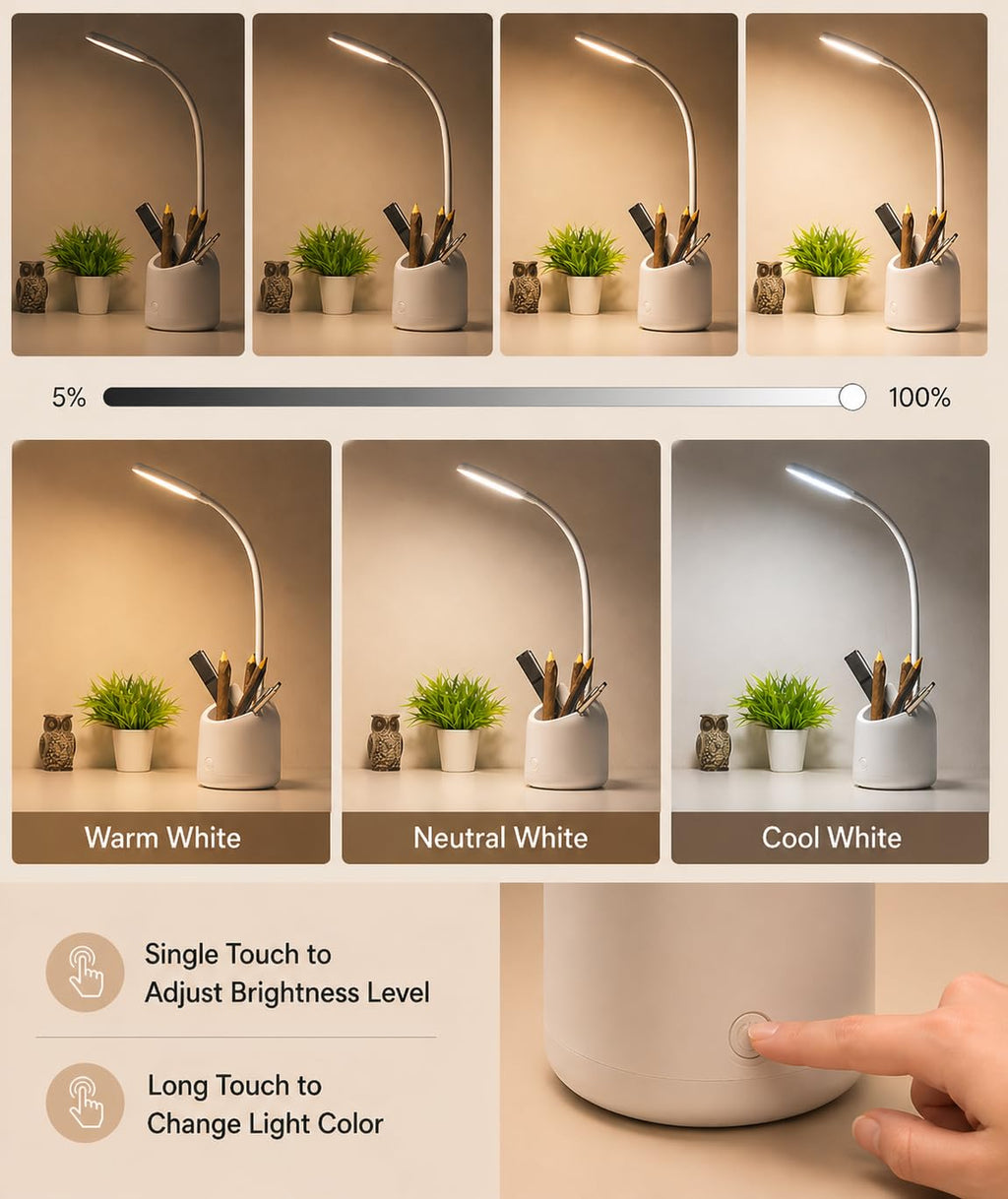 LED Study Lamp with Pen Stand