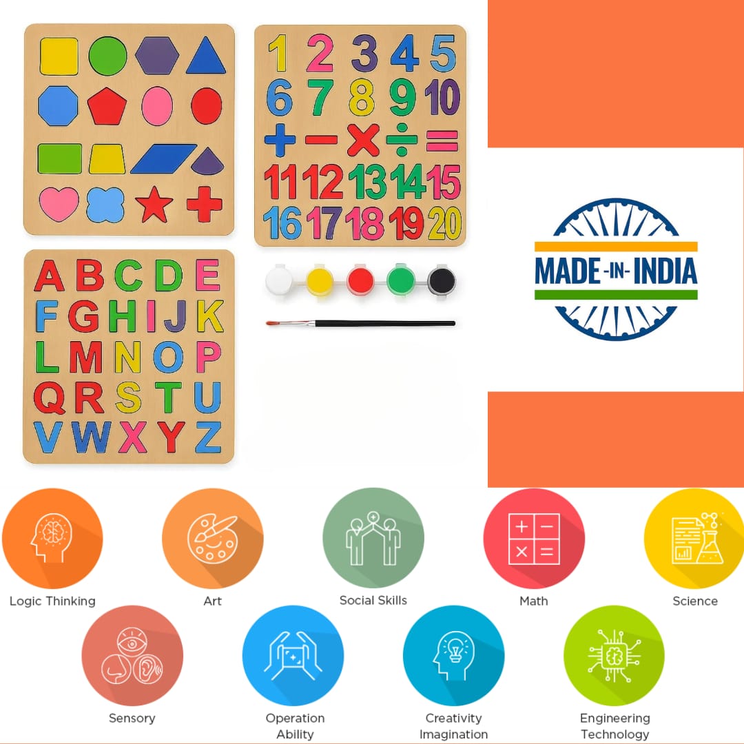 ColorSplash 3‑in‑1 Puzzle Set 🎨🧩